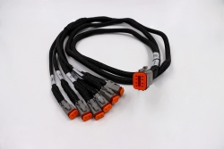 stump grinder, boom arm style, 8-pin wiring harness machine side for cat, ast, terex, komatsu