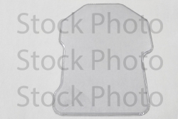 excavator safety window front lower 1/2" w/ milled edge insert fits john deere 130