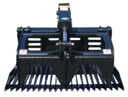 mini skid steer rock grapple bucket | blue diamond