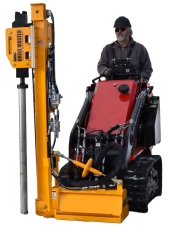 rhino drive master mini skid steer post driver attachment