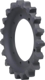 cat 304cr track sprocket 19 teeth - 9 bolt hole