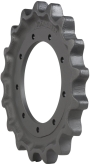 kubota svl90 track sprocket 17 teeth 9 bolt hole