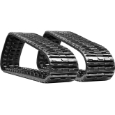 cat 287 set of 2 18" heavy duty multi-bar tread rubber tracks (457x101.6x50)