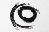 complete hose set for light duty grapple (short cylinder to t fitting and machine side hoses)