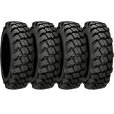 set of 4 10x16.5 galaxy mighty trac nd snow and ice skid steer tires