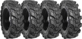 set of 4 30x10-16 (10x16.5) solid dura-flex skid steer tires with 8x8 rim