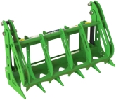 rock solid 54" root rake grapple for john deere compact tractors