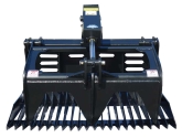 mini skid steer rock grapple bucket | blue diamond
