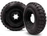 set of 4 blizzard master skid steer snow tire and rim assembly replaces 10x16.5 and 12x16.5 tires