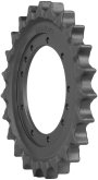 cat 3035ccr track sprocket 23 teeth - 11 bolt hole