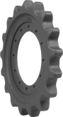 cat 289c2 track sprocket 17 teeth - 12 bolt hole