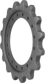 bobcat t595 track sprocket 15 teeth 15 bolt hole