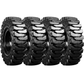 gradall 844 set of 4 14.00-24 (10 bolt hole) extreme duty solid rubber tires