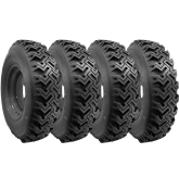 set of 4 snow-n-mud skid steer snow tire and rim assembly replaces 10x16.5 and 12x16.5 tires