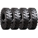 cat th-580 set of 4 13.00-24 (10 bolt hole) extreme duty solid rubber tires