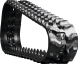 bobcat e10 set of 2 7" standard duty wave tread rubber tracks (180x72x39)