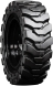 set of 4 33x12-20 (12x16.5) traxter heavy duty solid rubber tires - 8x10.75 bolt rim