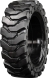 set of 4 33x12-20 (12x16.5) traxter heavy duty solid rubber tires - 8x10.75 bolt rim