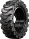 set of 4 33x12-20 (12x16.5) traxter heavy duty solid rubber tires - 8x10.75 bolt rim