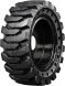 set of 4 36x13-20 (14-17.5) traxter heavy duty solid rubber tires and wheel assembly - 8x10.75 bolt rim