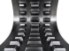 terex pt-100 set of 2 18" heavy duty multi-bar tread rubber tracks (457x101.6x50)