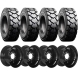 set of 4 12x16.5 14-ply primo heavy duty mounted tires & wheel deep offset