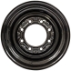 komatsu sk09 set of 4 titan wheels 16.5x8.25 - 4 3/8" offset 8x8 black for 10-16.5 tires