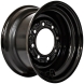 komatsu sk815 set of 4 titan wheels 16.5x8.25 - 4 3/8" offset 8x8 black for 10-16.5 tires