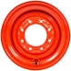 bobcat s220 set of 4 titan wheels 16.5x9.75 - 4" offset 8x8 for 12x16.5 tires - orange