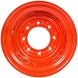 bobcat s220 set of 4 titan wheels 16.5x9.75 - 4" offset 8x8 for 12x16.5 tires - orange