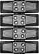 hitachi zx60-usb5 set of 2 16" hybrid tracks with rubber track pads (400x72.5wx74)