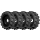 set of 4 12x16.5 workboss non-directional extreme duty solid rubber tires