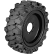 set of 4 12x16.5 workboss non-directional extreme duty solid rubber tires