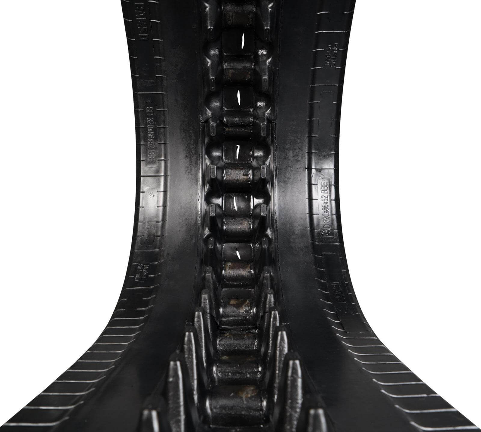 bobcat t550 set of 2 13" camso heavy duty sawtooth tread rubber tracks (320x86bx49)