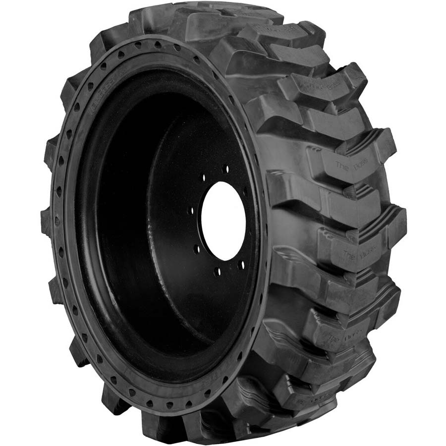 set of 4 10x16.5 workboss extreme duty solid rubber tires