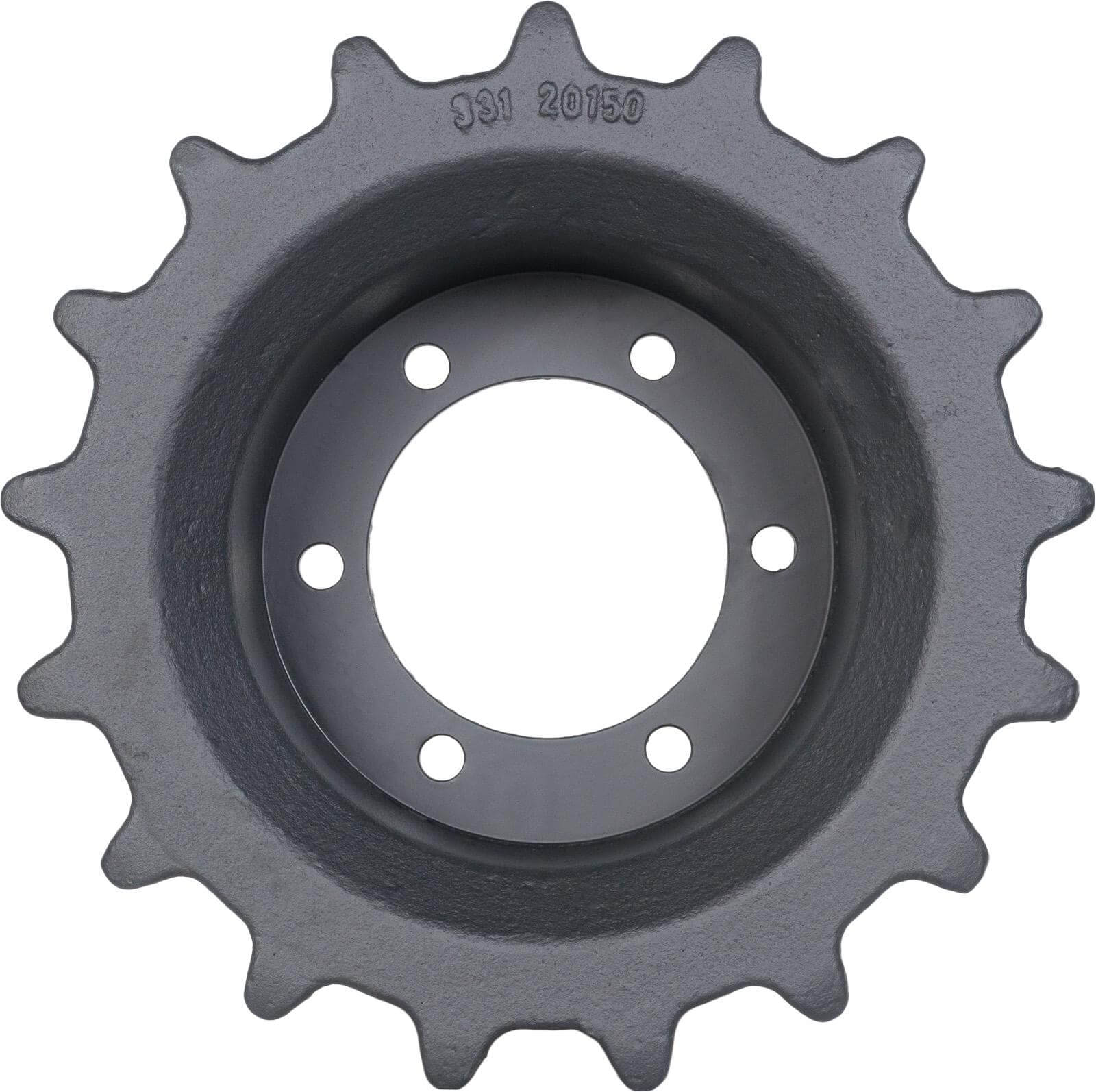 jcb 1110t track sprocket 17 teeth - 6 bolt hole