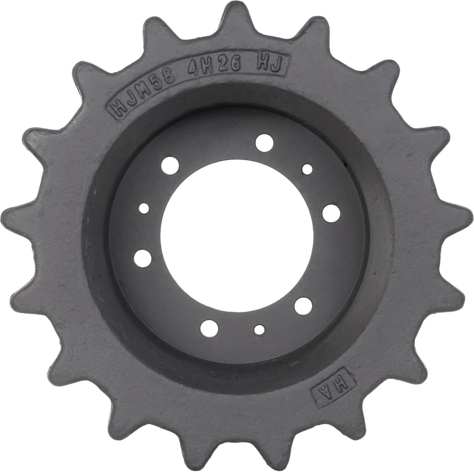 bobcat t200 track sprocket 17 teeth - 6 bolt hole (3" drive motor)