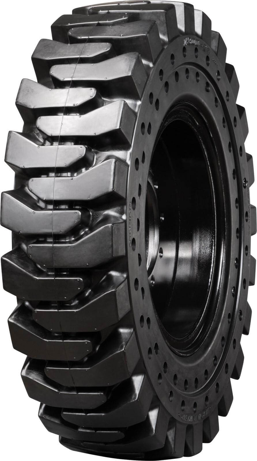 cat tl-943 set of 4 13.00-24 (10 bolt hole) extreme duty solid rubber tires