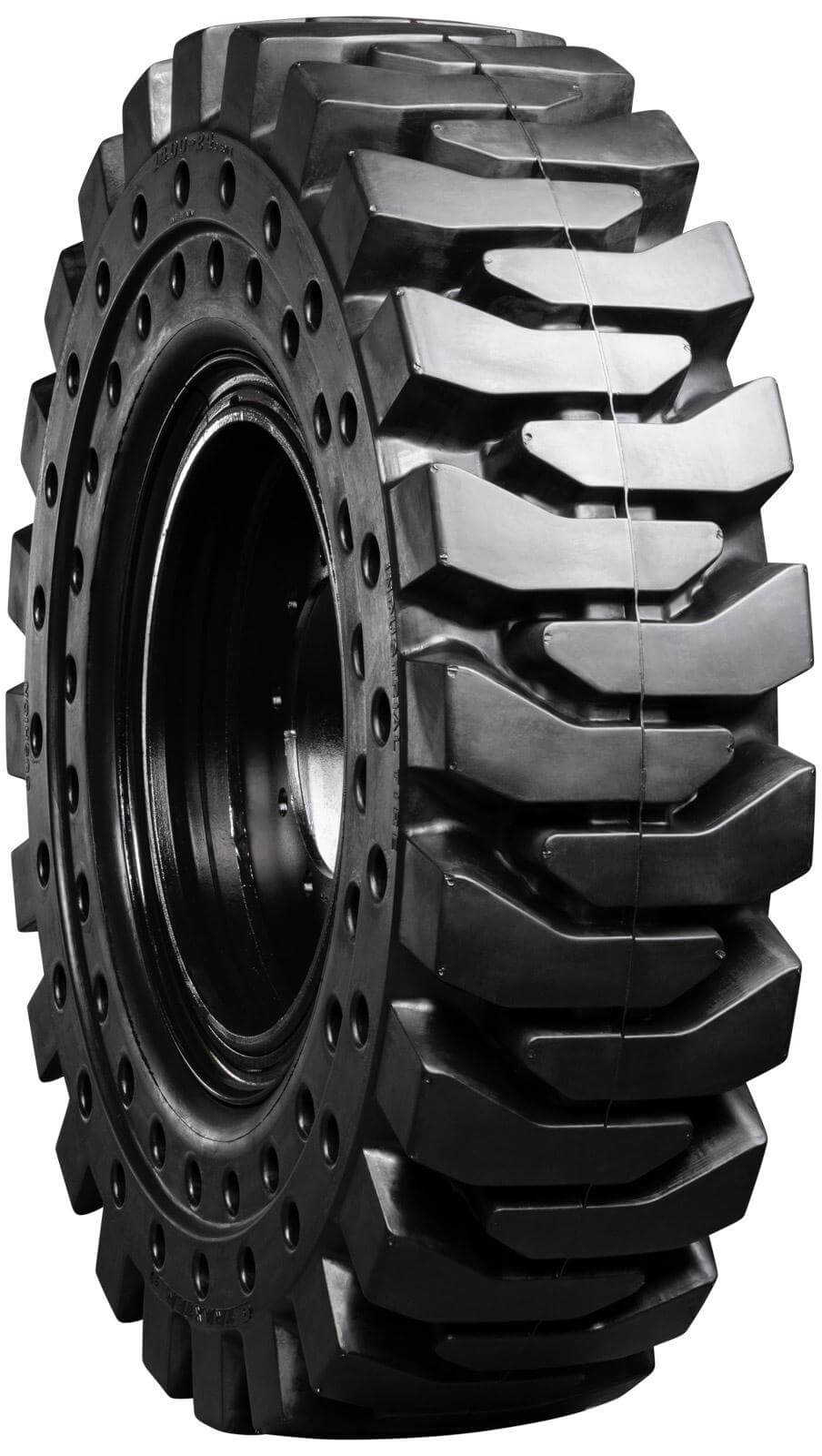 cat th-560 set of 4 14.00-24 (10 bolt hole) extreme duty solid rubber tires