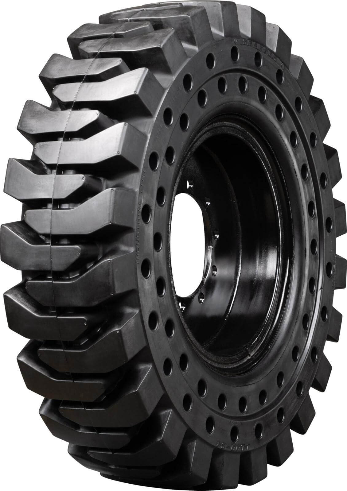 cat tl-1055 set of 4 14.00-24 (10 bolt hole) extreme duty solid rubber tires