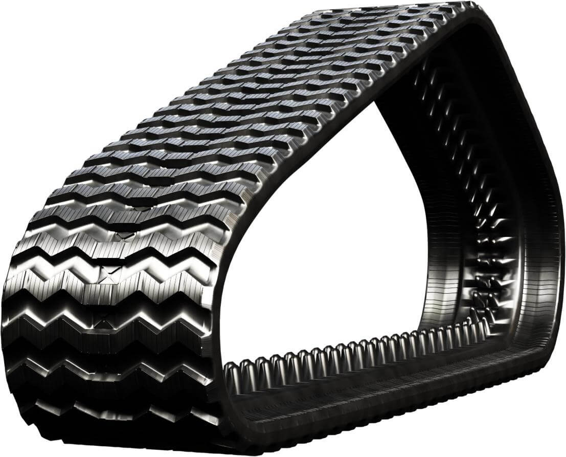 bobcat t550 set of 2 13" heavy duty sawtooth tread rubber tracks (320x86bx49)