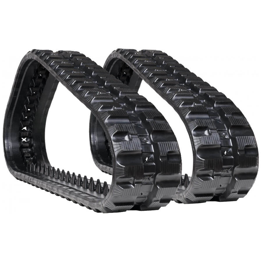 bobcat t595 set of 2 13" standard duty c tread rubber tracks (320x86bx49)