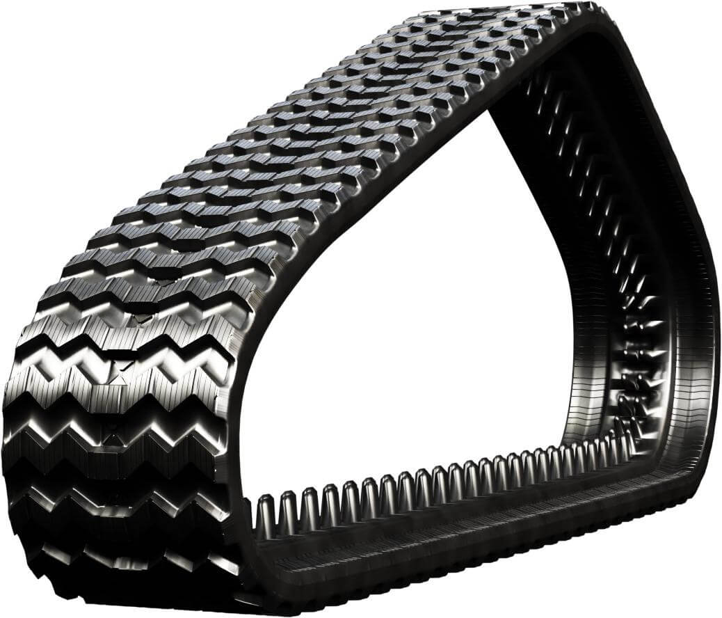 bobcat t62 set of 2 13" heavy duty sawtooth tread rubber tracks (320x86bx50)