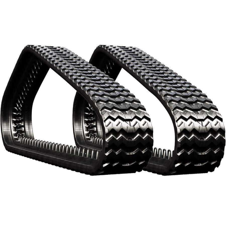 takeuchi tl6r set of 2 13" heavy duty sawtooth tread rubber tracks (320x86bx50)