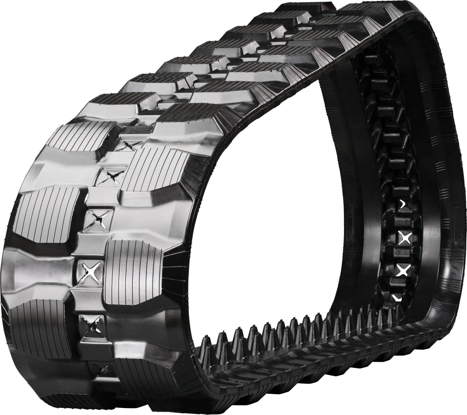 ihi cl35 set of 2 13" heavy duty block tread rubber tracks (320x86bx52)