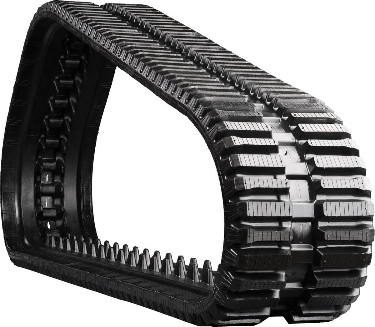 bobcat t630 set of 2 13" heavy duty multi-bar tread rubber tracks (320x86bx52)