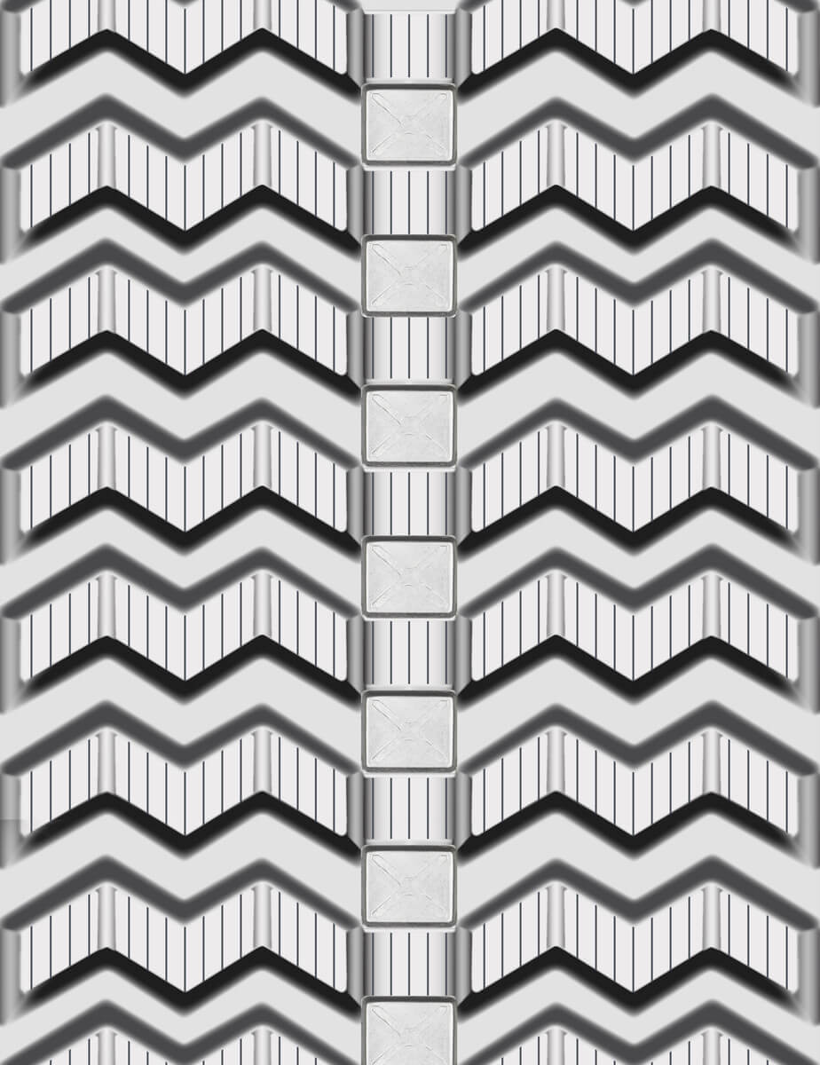 cat 249d set of 2 16" heavy duty z tread rubber tracks (400x86bx49)
