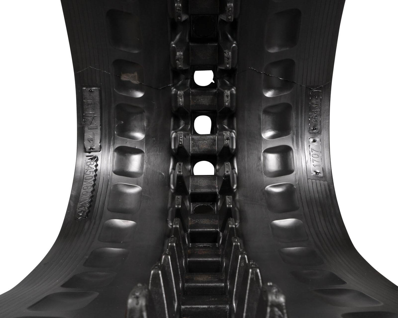 bobcat t62 set of 2 16" heavy duty z tread rubber tracks (400x86bx50)