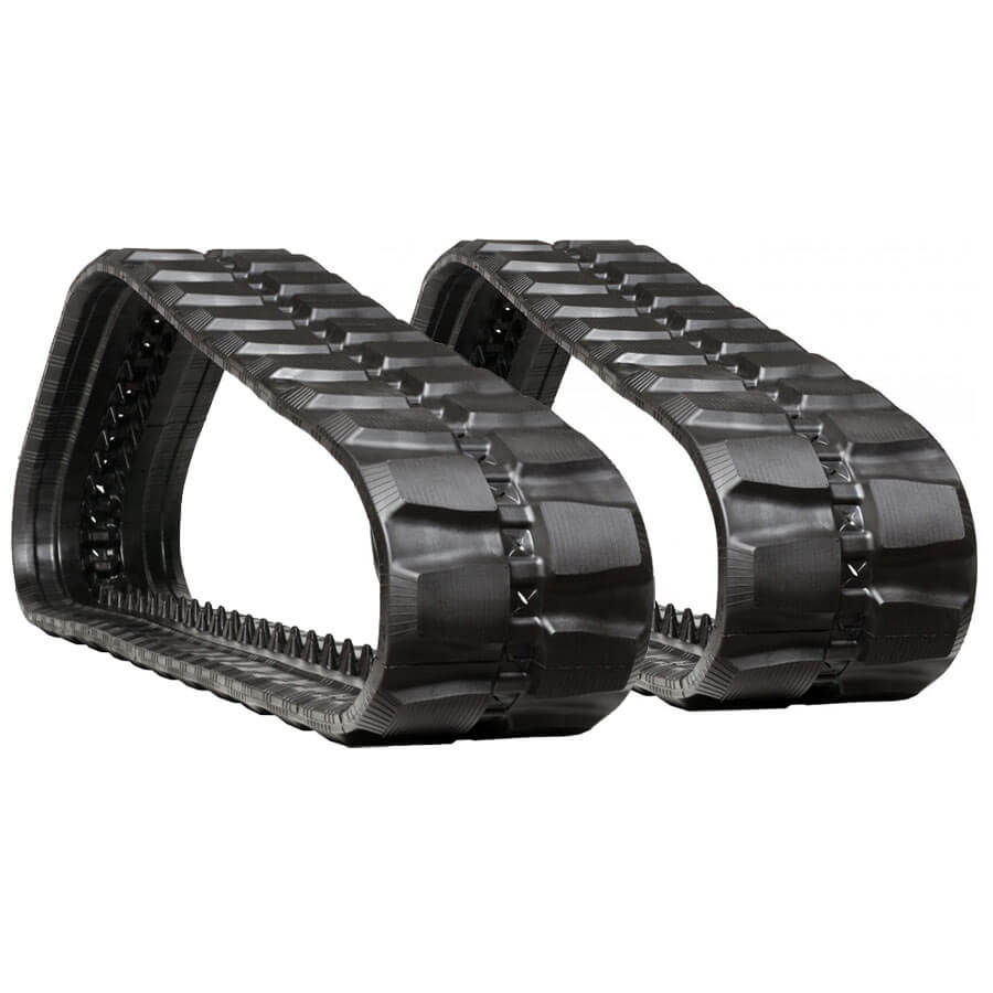 case tv370 set of 2 16" standard duty block tread rubber tracks (400x86bx55)