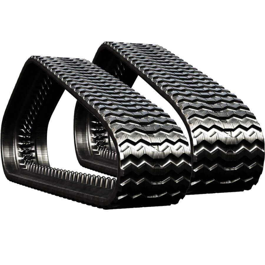 mustang mtl320 set of 2 18" heavy duty sawtooth tread rubber tracks (450x100x48)